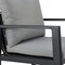 Armen Living Grand Outdoor Patio Dining Chairs with Arms in Aluminum with Gray Cushions, PK2 840254332683 - alternate 3
